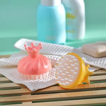 Детский силиконовый шампунь, щетка для массажа кожи головы, массажная расческа для новорожденных, Массажная щетка для ванны, щетка для душа, инструмент для ухода за ребенком