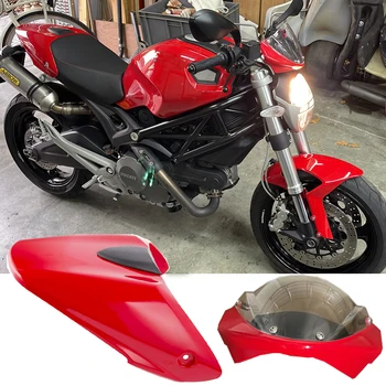 для Ducati Monster 796 Крышка Сиденья Капот Обтекатель Заднего Сиденья Solo 797 1100 1100S 795 696 Ветровое Стекло Moto Красный