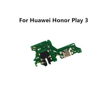 для Huawei Honor Play 3 USB порт зарядного устройства разъем док-станции печатная плата Ленточный Гибкий кабель Порт зарядки Замена компонентов Запасные части
