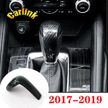 Для Mazda 2 3 6 CX-3 CX3 CX-5 CX5 CX-9 CX9 2017-2019 Коробка Передач Спортивный Стиль Головка Переключения Передач Рамка Крышка Отделка Наклейки аксессуары