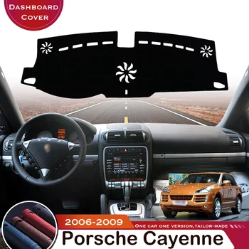 Для Porsche Cayenne 2006-2009, коврик для приборной панели автомобиля, коврик для защиты от ультрафиолета, противоскользящий чехол для автомобиля, кожаный защитный козырек от солнца.