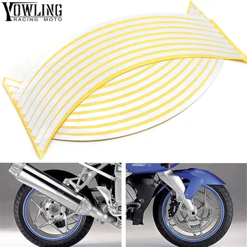 Для YZF R1 R3 R6 R15 R25 R125 Красочные наклейки на колеса мотоциклов Светоотражающий Обод moto Stripe Tape