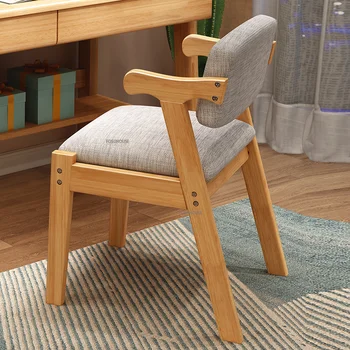 Домашний стул из массива дерева, современный обеденный стул в скандинавском стиле, Деревянная мебель, кресло со спинкой, домашний стул, стулья, обеденный стол, стулья