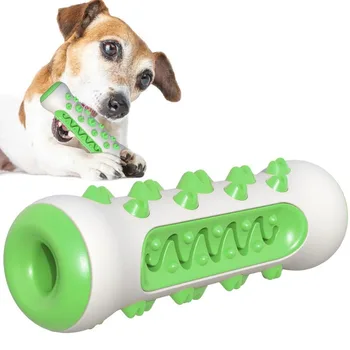 Жевательная игрушка для собак из натурального каучука, безопасная, устойчивая к укусам Собачья жевательная палочка для чистки зубов, зубная щетка для собак, Функциональные игрушки для дрессировки собак