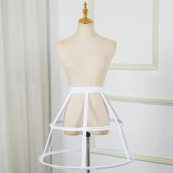 Женская Кринолиновая юбка в клетку с 2 обручами, повседневная Короткая Нижняя юбка Sweet Hoop Skirt 2023