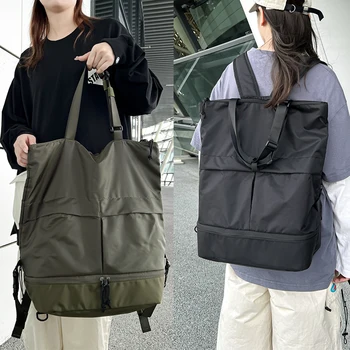 Женская спортивная сумка большой емкости, дорожные школьные сумки, многофункциональная длинная ручка, Школьный рюкзак для студентов Унисекс