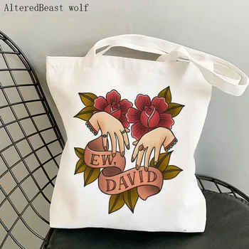 Женская холщовая сумка через плечо David Schitts Creek Alexis, сумка для покупок, сумка для студенческих книг, сумки для покупок в стиле харадзюку, тоут для девочки