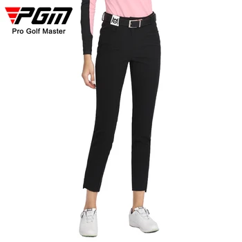 Женские брюки для гольфа PGM, Высокие эластичные Мягкие брюки для дам, весенне-летняя спортивная одежда на открытом воздухе KUZ143