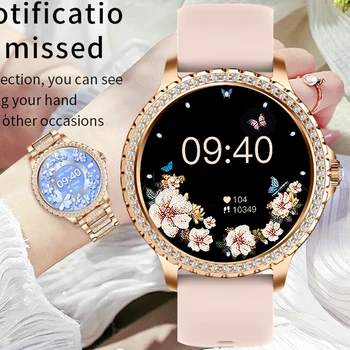 Женские смарт-часы 2023, Bluetooth-вызов, часы с пользовательским набором, Мужские Спортивные Фитнес-трекеры, пульсометры, умные часы для женщин Android IOS