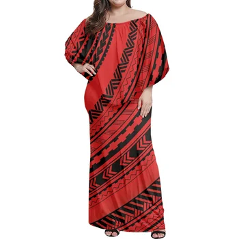 Женское платье с рюшами в стиле полинезийского племени, красное платье в полоску с принтом, комфорт высокого класса, модные женские платья для отдыха, индивидуальность