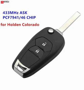 Замена KEYECU Флип 2 Кнопки Дистанционного Ключа Зажигания 433 МГц PCF7941chip для Holden Colorado RG 2017 + Astra BK 09/2016 +