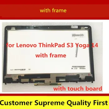 замена Сенсорной панели Дигитайзера на Полноэкранный ЖК-Дисплей 1920х1080 в сборе для Lenovo ThinkPad S3 Yoga 14 20FY0002US + РАМКА