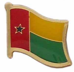 Значок с одним флагом Гвинеи-Бисау