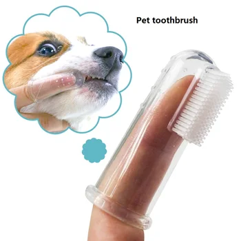 Зубная щетка для домашних животных, супер мягкая зубная щетка для домашних животных, щетка для собак, неприятный запах изо рта, Зубной камень, Средство для ухода за зубами, Силикагель для домашних животных