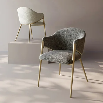 Итальянские легкие обеденные стулья класса люкс, современные дизайнеры и минималисты, высококачественные кресла для отдыха в ресторанах cashmere lamb