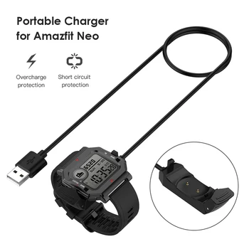 Кабель для беспроводной зарядки смарт-часов 1 м Кабель для быстрой зарядки через USB Портативное зарядное устройство для смарт-часов Huami Amazfit Neo