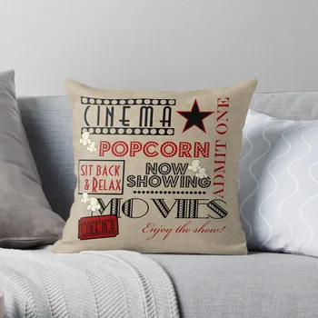 Кинотеатр Cinema Admit one ticket Pillow-Красная накладная подушка, эластичный чехол для дивана, наволочка для дивана