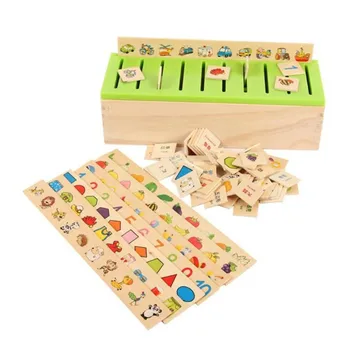 Классификация математических знаний, игрушка в деревянной коробке, Когнитивное сопоставление, игрушки для раннего обучения по методу Монтессори для детей