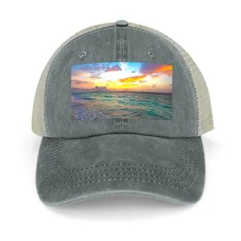 Ковбойская шляпа Sunset Over The Ocean, шляпа для рыбалки, пляжные шляпы для прогулок, женские мужские