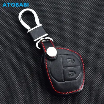 Кожаные Чехлы Для Автомобильных Ключей ATOBABI Брелок Для Suzuki Jimny Swift SX4 Grand Vitara Ignis С 2 Кнопками Дистанционного Управления, Защитная Крышка