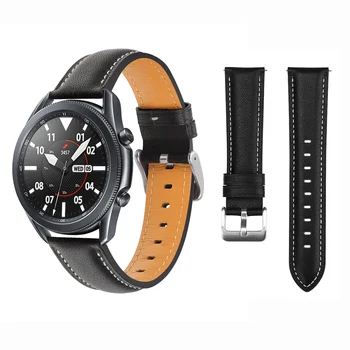 Кожаный ремешок для Samsung Galaxy Watch 3 45 мм 41 мм Официальный кожаный ремешок для часов Galaxy Watch 45 мм 41 мм Классическая пряжка