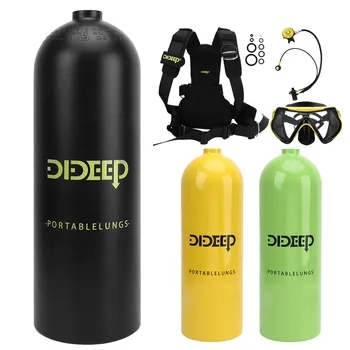 Комплект оборудования для дайвинга с портативным резервуаром DIDEEP объемом 4 л с клапанной головкой рюкзака для тренировки дыхания под водой