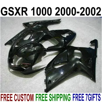 Компрессионный комплект мотоциклетных обтекателей для Suzuki gsxr1000 2000 2001 2002 глянцевый черный комплект обтекателей GSXR 1000 00 01 02 IU05