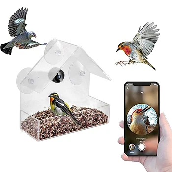 Кормушка для птиц с камерой HD 1080P, Ночная версия, Камера с удаленным подключением Wi-Fi, Наблюдение за птицами на открытом воздухе, Кормушка для птиц Aves