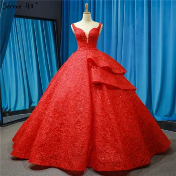 Красные винтажные свадебные платья с V-образным вырезом и цветами ручной работы 2023, сексуальные свадебные платья без рукавов на шнуровке, реальное фото HM66717 На заказ