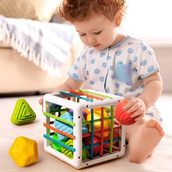 Красочная Форма Блоков Сортировка Игры Baby Montessori Learning Развивающие Игрушки для Детей Bebe Birth Inny Baby Et education Подарок