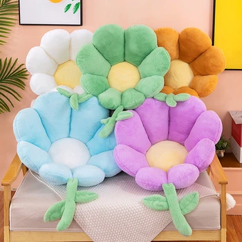 Креативная подушка с ромашкой, Цветная плюшевая игрушка, Офисный лепесток, подушка для стула, спинка, домашняя Декоративная Удобная подушка для кровати, спальни