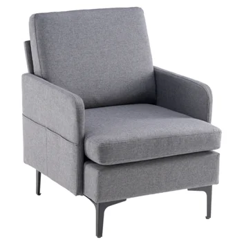 Кресло для отдыха\  Удобное кресло-акцент с односпальным диваном для спальни, гостиной, гостевой комнаты\  Темно-серый [на складе в США]