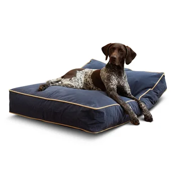 Кровать для собак в стиле прямоугольной подушки Buster, Джинсовая, Средняя (42 x 30 дюймов), Оборудование ветеринарной клиники, Принадлежности для разведения собак
