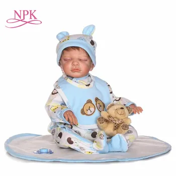 Кукла-реборн из NPK с мягкой имитацией настоящего нежного прикосновения, спящая кукла ручной работы, креативный подарок для детей на день рождения