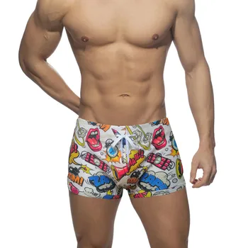 Купальник из полиэстера, мужские плавки с принтом, купальники для геев, Быстросохнущие боксеры, дышащий купальник Man 2023