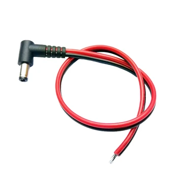 Ленточный кабель постоянного тока с разъемом питания 18awg под прямым углом 90 градусов 5,5 * 2,5 мм