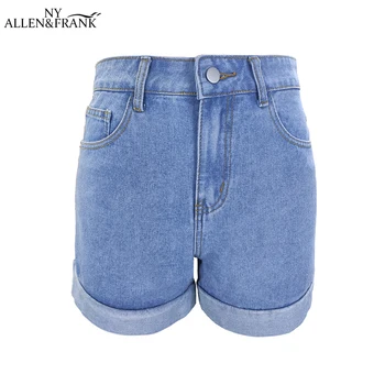 Летние женские джинсовые шорты 2021, модные уличные женские Свободные повседневные выстиранные гофрированные джинсы, горячие брюки большого размера