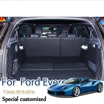 Лучшее качество! Специальные коврики в багажник автомобиля для Ford Everest 7 мест 2019-2016 Водонепроницаемые коврики в багажник коврик для грузового лайнера для Everest 2018