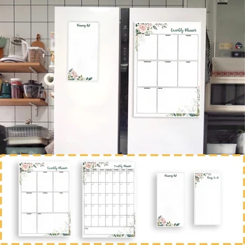 Магнитная доска для еженедельного и ежемесячного планирования, Магнит на холодильник, Гибкий Рисунок для ежедневных сообщений, Доска для объявлений о холодильнике