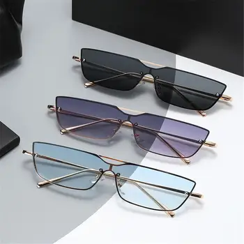 Маленькие металлические солнцезащитные очки для женщин, ретро солнцезащитные очки 