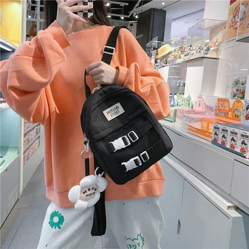 Маленькие многоцелевые Женские милые рюкзаки Korean Sweet Girls, водонепроницаемые Нейлоновые школьные сумки, повседневные многофункциональные сумки через плечо
