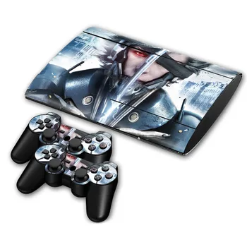 Металлическая шестерня Наклейка с твердой кожей Наклейка для консоли PS3 Slim 4000 и контроллеров для PS3 Slim Skins Виниловая наклейка