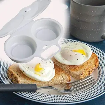 Микроволновая печь с 2 полостями Яйцеварка Для варки яиц Приготовление на пару твердого блюда Приготовление на противне для жарки Кукурузы Чаша-форма для приготовления пищи Кухонные Принадлежности