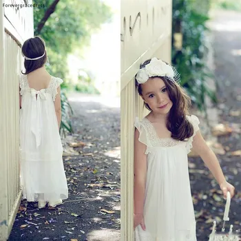 Милые платья для девочек в цветочек, Высококачественное Кружевное Платье для Первого Причастия для маленьких детей Для девочек, свадьба в стиле Бохо