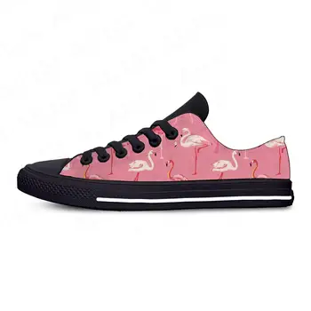 Модные мужские и женские кроссовки Hot Cool Animal Flamingo, Классические парусиновые туфли, Высококачественная Классическая обувь для настольных игр с низким верхом