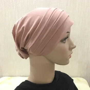 Модный мусульманский пуловер, кепка, исламская повязка на голову, малайзийский арабский шарф, кепка для химиотерапии, трубка с рюшами.