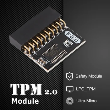Модуль безопасности шифрования TPM 2.0, 20-контактный модуль памяти, Запасная часть, удаленная карта TPM, 20-1 Pin для платформы Gigabyte