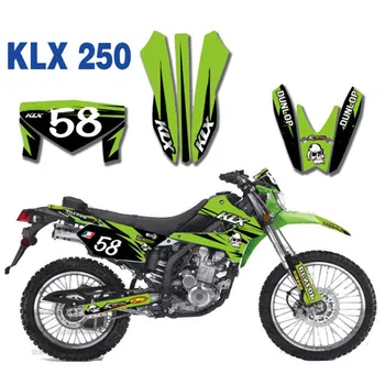 Мотокросс KLX 250 Графические Наклейки Наклейки Для Kawasaki 250 KLX KLX250 2008 2009 2010 2011 2012 2013 2014-16 2017 2018 2019-2021