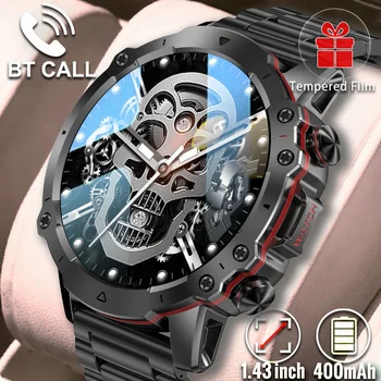 Мужские смарт-часы 1,43 раунда для телефона Android Ios с Bluetooth-вызовом, водонепроницаемые спортивные часы, умные часы для измерения артериального давления, оригинал 2023