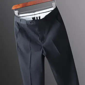 Мужской костюм Брюки Классические деловые офисные повседневные брюки Весна осень Можно носить высококачественные облегающие брюки Мужские брюки E17